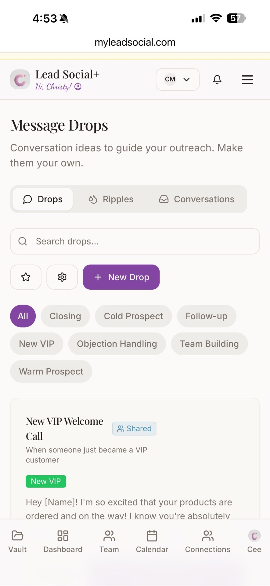 Message Drops
