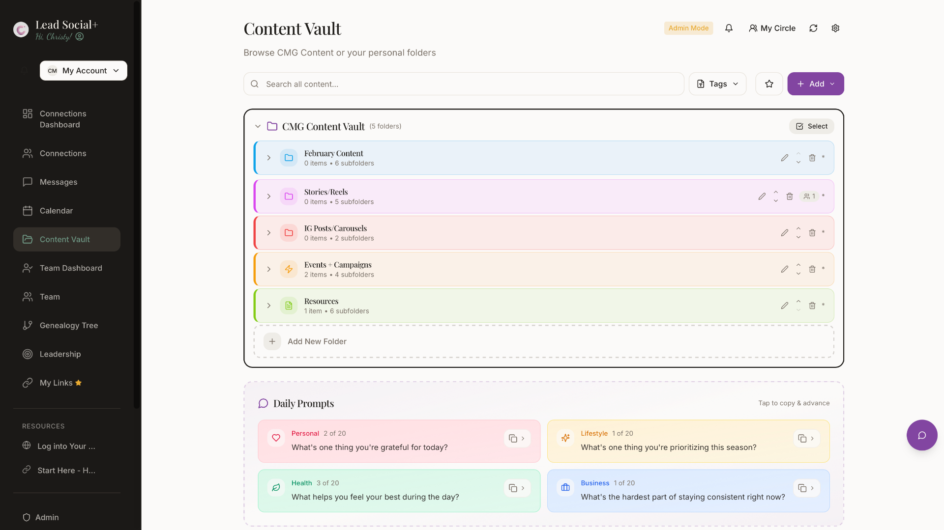 LeadSocial+ Content Library