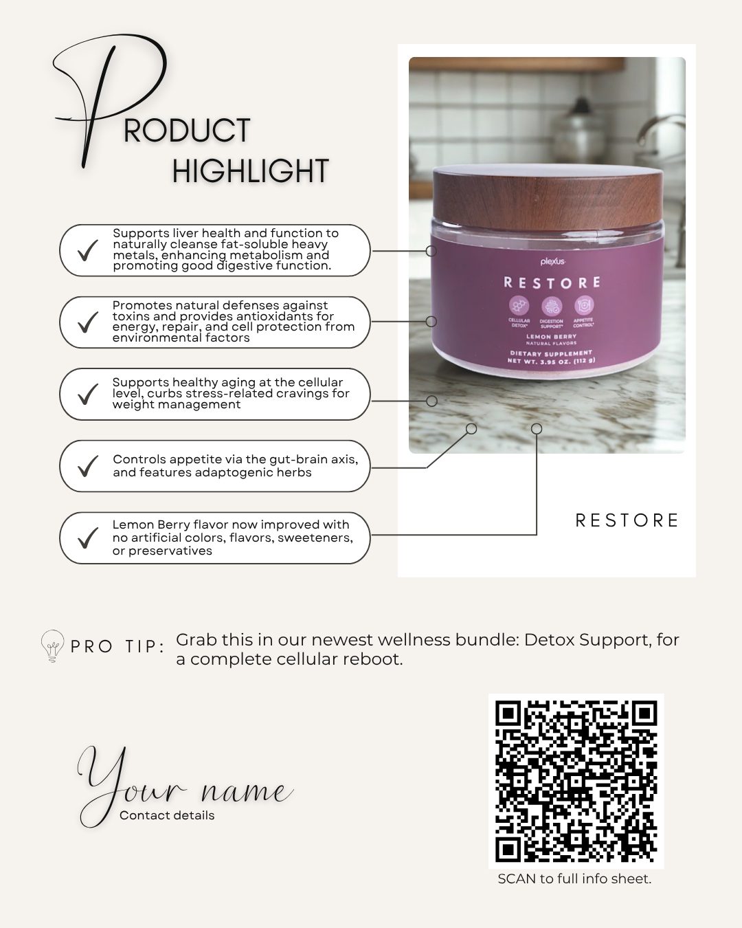 Product highlight sheet 1